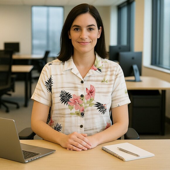 ISLAND SANDS Women's Size Medium Tropical Blouse - Picture 3 of 8